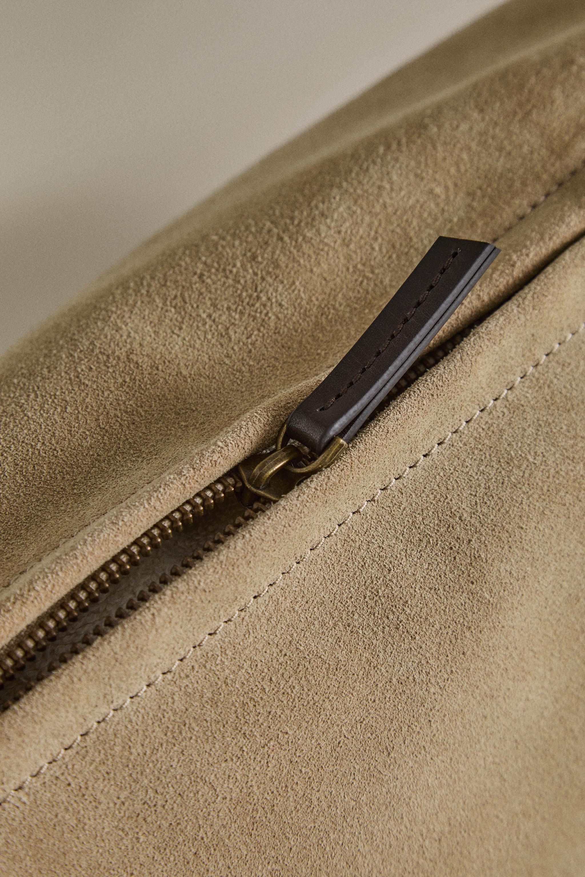 SUEDE TRAVEL MAKEUP BAG